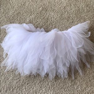 White shreddy fairy tutu skirt
